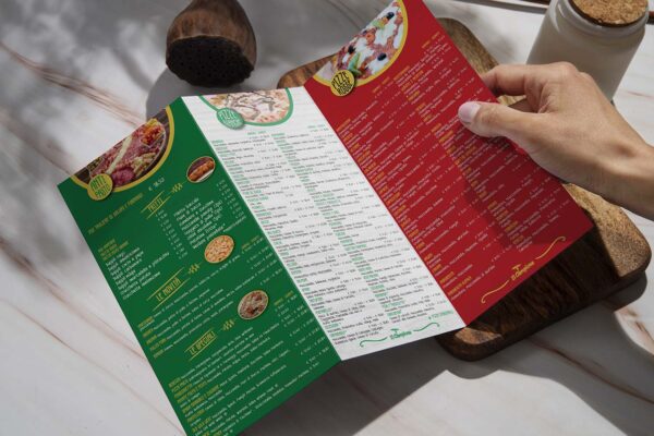 stampa menu ristorante
